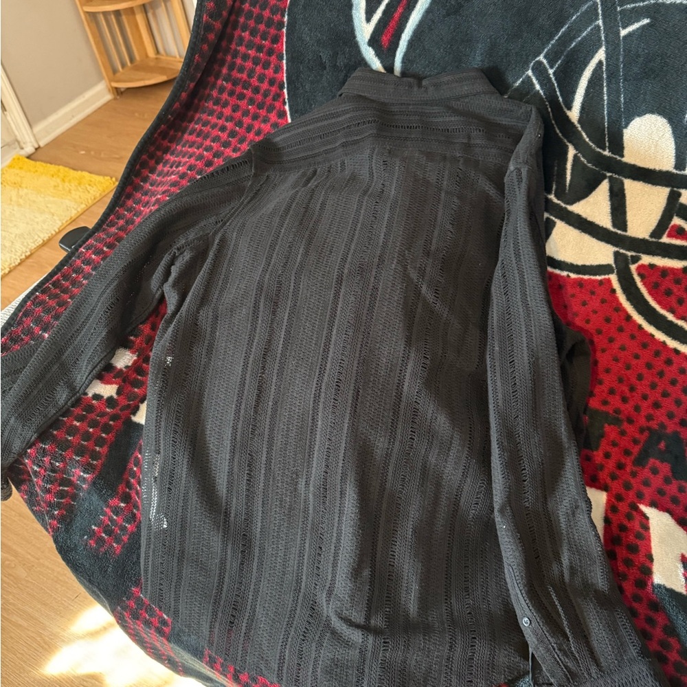 Zara Black Open-Knit Sweater - Picture 8 of 11